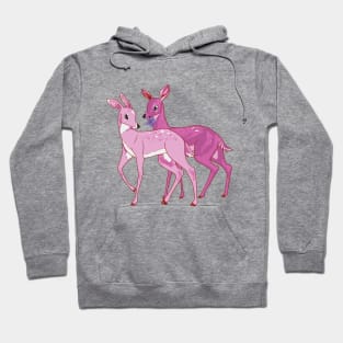 Pink Doe Couple | Lesbian Pride Deer Hoodie